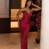 Tube Pencil Dress With A Sweetheart Neckline