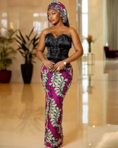 Latest Ankara Long Gown Styles For Wedding Guest Q1 2025 (131)