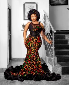 Latest Ankara Long Gown Styles For Wedding Guest Q1 2025 (172)