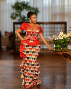 Latest Ankara Long Gown Styles For Wedding Guest Q1 2025 (46)