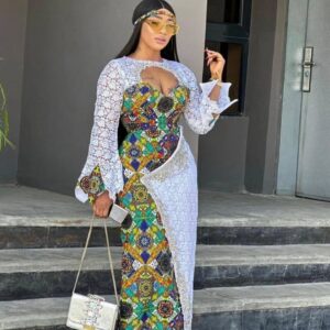 Latest Ankara Long Gown Styles For Wedding Guest Q1 2025 (60)
