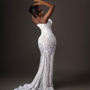 Lace Strapless Evening Corset Mermaid Floor Length Gown (1)