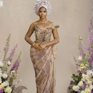 Traditional Wrapped Skirt African Attire Wedding Dress