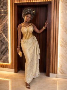 Gold and Champagne wedding dresses African style for guest in the US